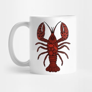 Lobster (black and red vertical) Mug